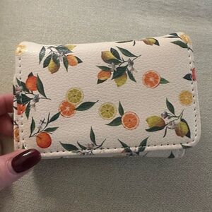 Floral case with Weekly Pill Organizer and Money Slots